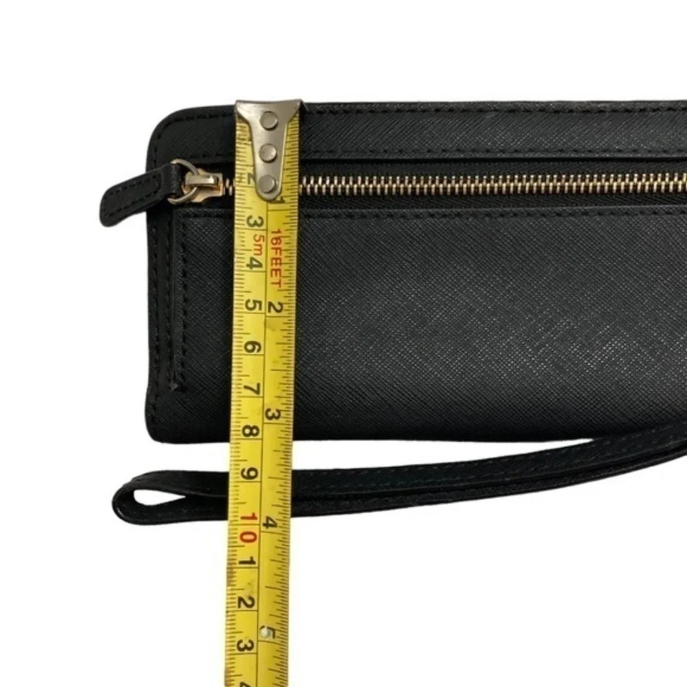 Michael kors black saffiano leather wristlet wallet